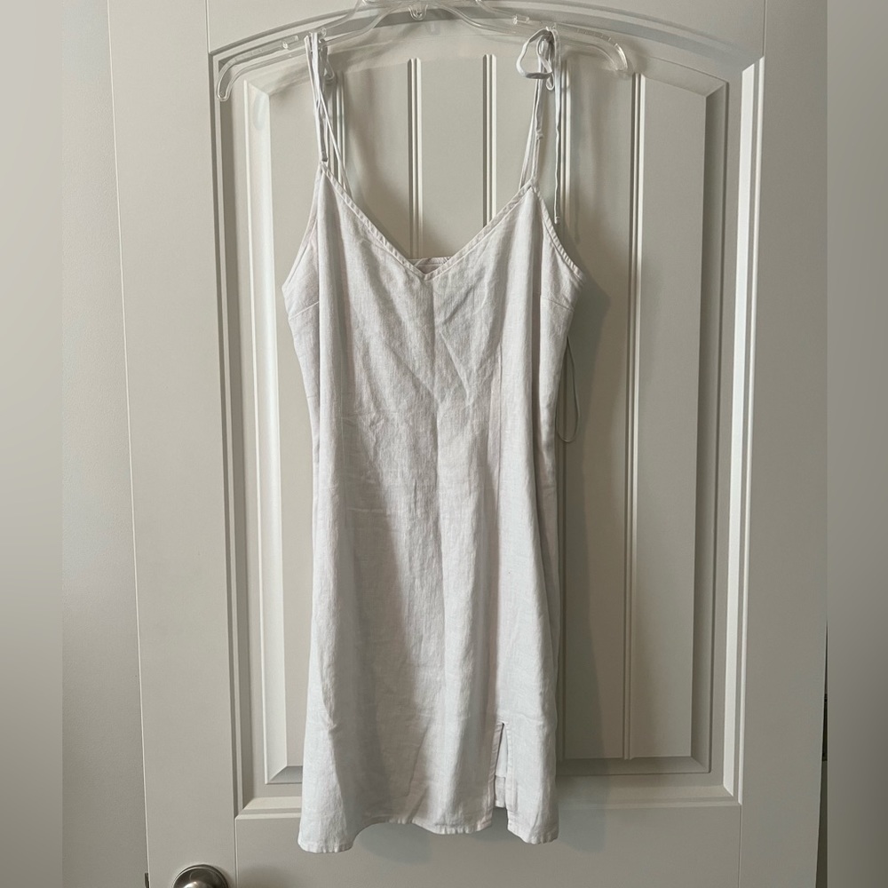 Abercrombie white linen mini dress
